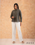 Refined Minimalism: Poly Cotton Mandarin Collar Top 60281